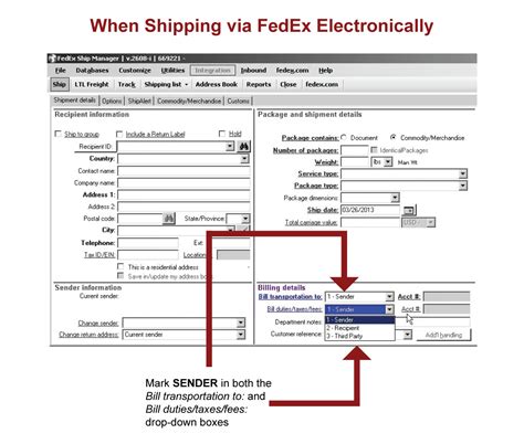 Shipping information .